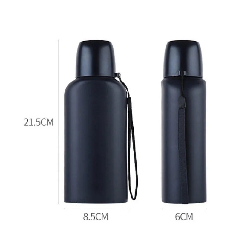 New 500MLStainless Steel Vacuum Flask Insulated Water Bottle Tumber Mug With Tumber Mug Lanyard For Hot Cold Drinks