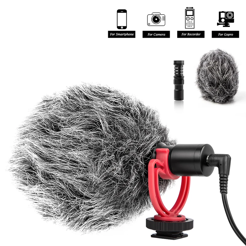 lavalier microphone 3.5mm Plug Camera Microphone Condenser Recording Microfone Ultra-wide Audio Studio MIC For Canon Sony Nikon DSLR DV Vlog podcast microphone Microphones