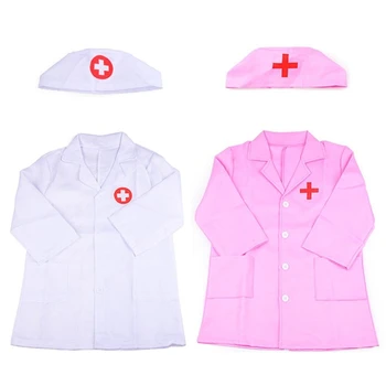 

Children Role Play Costume Dress-Up Set Lab Coat Kit Cosplay for Toddler Scrub Additional Tools
