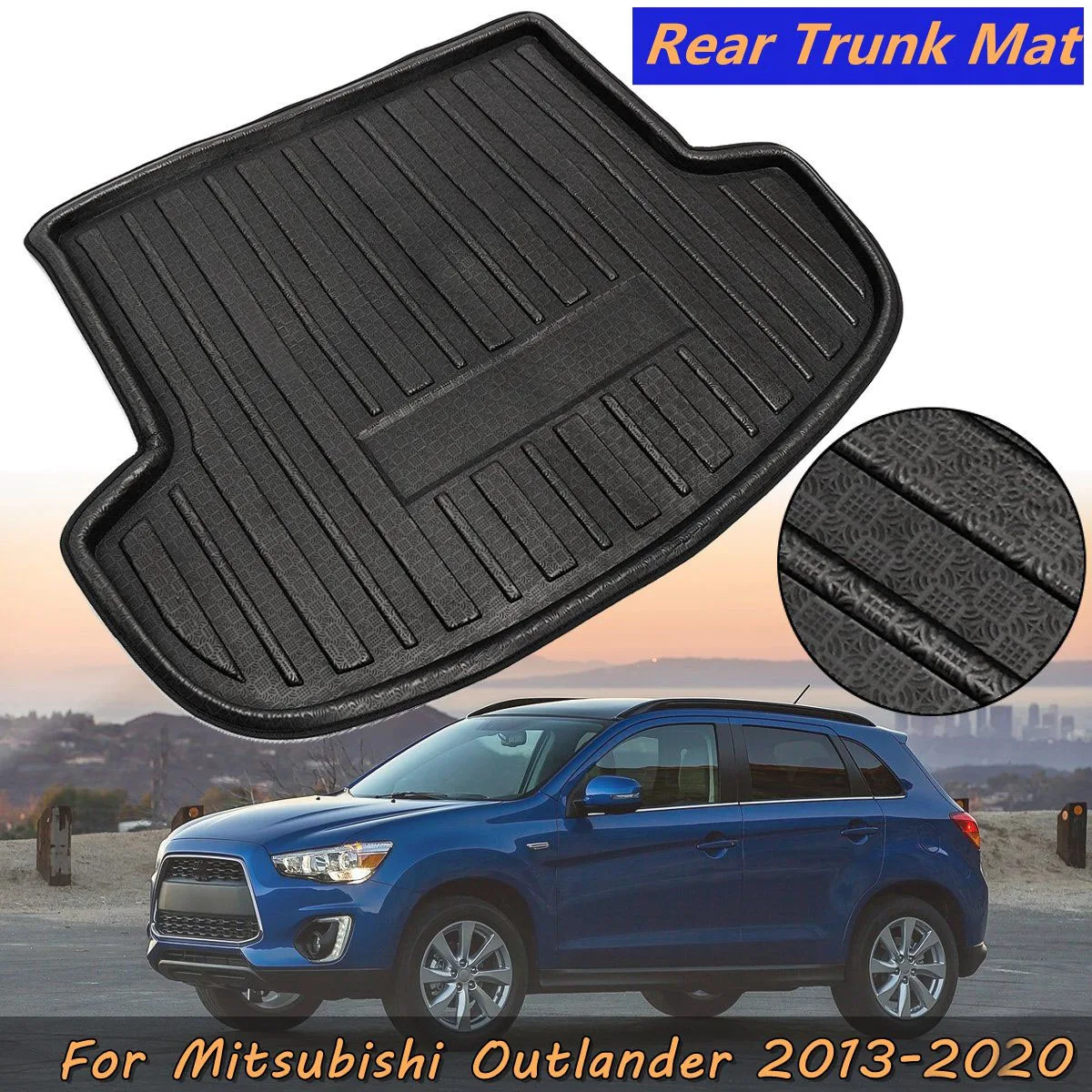 

New Tray Boot Liner Cargo Rear Trunk Mat Boot Liner Cargo Mat Tray Floor Carpet Mud Kick For Mitsubishi Outlander 2013-2020