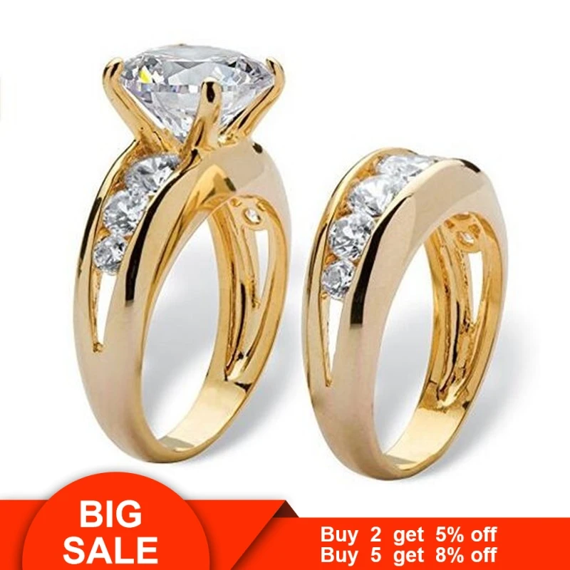 925 Sterling Silver Solitaire Wedding Ring set 5A Zircon Stone For Women silver ring wedding rings silver rings gemstone ring