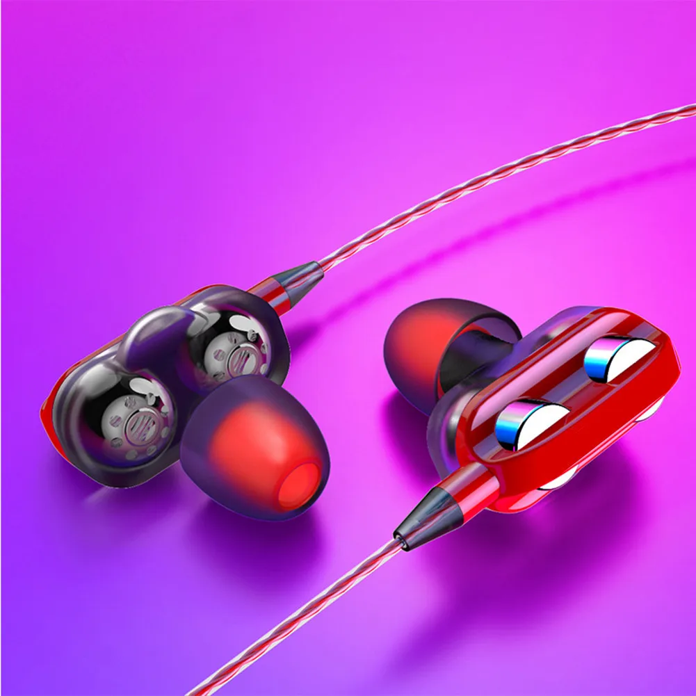 gaming headset pc 6D In-Ear Stereo High Bass Headphone In-Ear 3.5MM Wired Earphones Metal HIFI Earpiece with MIC for Xiaomi Samsung Huawei Phones true wireless earbuds Earphones & Headphones