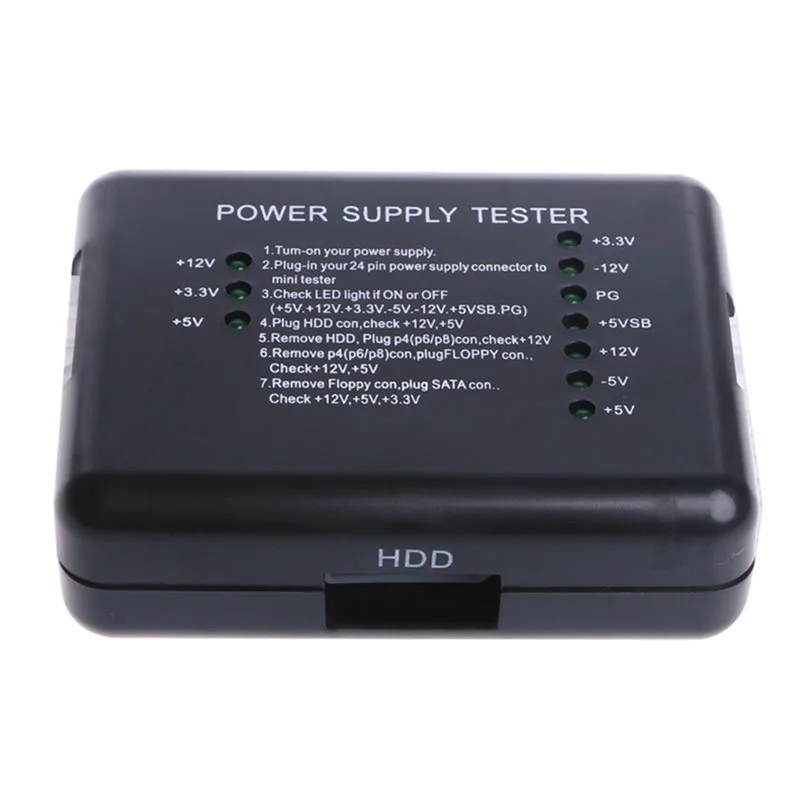 Один кусок ATX Тестер питания с 20/24 Pin SATA Molex Разъемы HDD для PSU PC