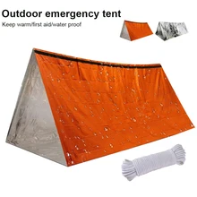 

Emergency Tent Durable Waterproof Tube Tent Survival Shelter Lightweight Thermal Insulated Blanket For Hiking Camping Easy Carry