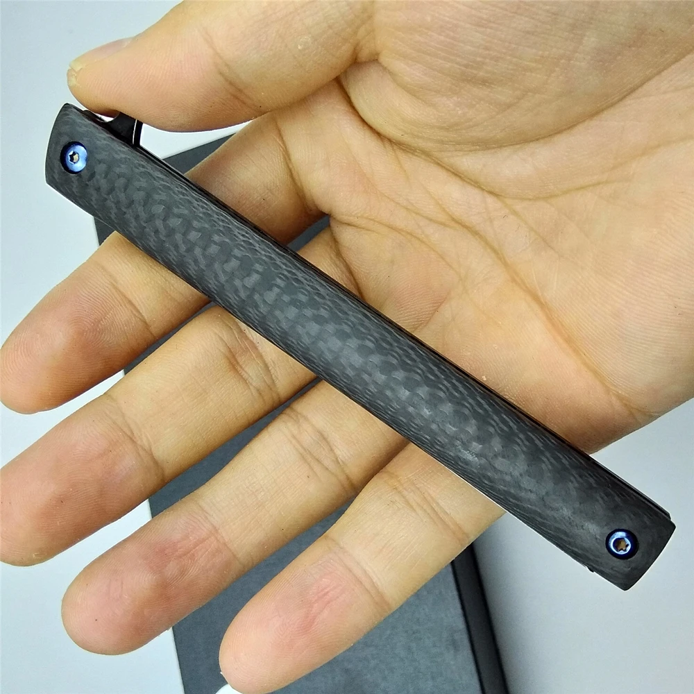 Keyiwo m390 складной нож лезвие из углеродного волокна карманный выживание
