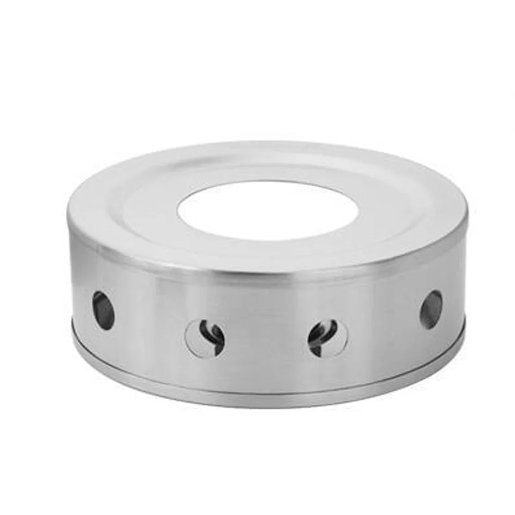 

Heater Coffee Round Stainless Steel Practical Candle Base Dish Trivets Silver Teapot Warmer