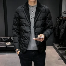 Mantaux Homme, высший сорт,, зимний модный брендовый костюм с воротником, пуховик для мужчин, уличная одежда, пуховое пальто, утиный пух, Теплая мужская одежда