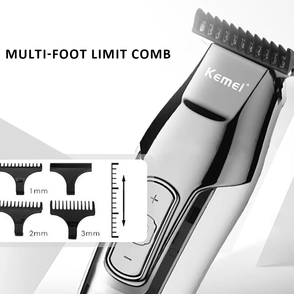 Aparador de Cabelo Máquina de Cortar Trimer para Homens Cortador de Cabelo Máquina de Corte de Cabelo Barbeiro Profissional Barba Cabelo Elétrico Navalha Edger 5 Aparadores de pelo