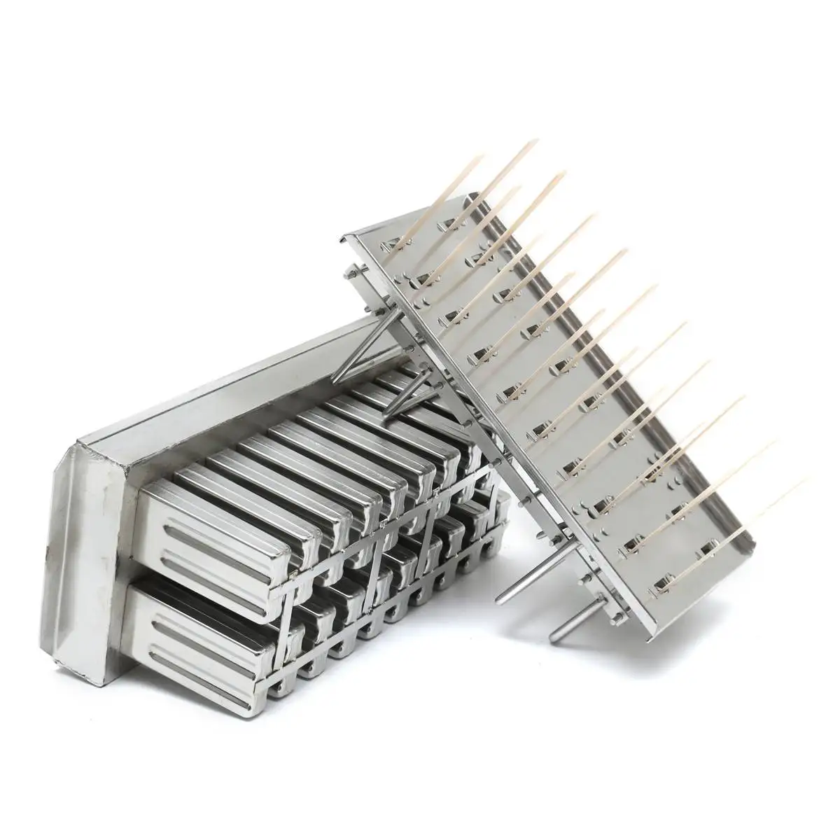 20 формы Нержавеющая сталь "сделай сам" мороженое плесень для фруктового мороженного для макияжа инструмент Серебряный домашняя Мороженица палка держатель пресс-форм Новые
