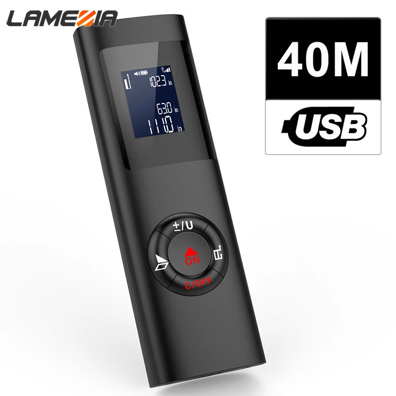 LAMEZIA Mini Portable Handheld 40M Smart Digital Laser Rangefinder DistanceMeter USB Charging Distance Measuring Range Finder LAMEZIA Mini Portable Handheld 40M Smart Digital Laser Rangefinder DistanceMeter USB Charging Distance Measuring Range Finder
