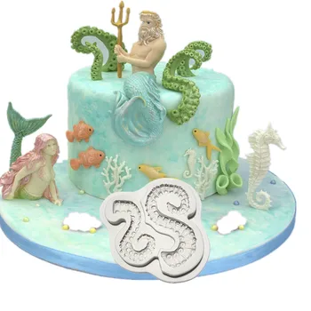 

1pc octopus cake mold fondant mould cake decorating tools silicone mold DIY Kitchen Baking Tools FTM1947