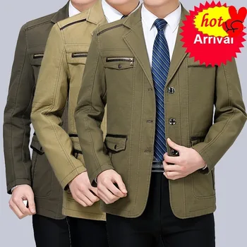

2020 Middle-aged New man Spring Autumn Jacket Men Casual Fashion Jackets Plus size M-XXXL 4XL 5XL