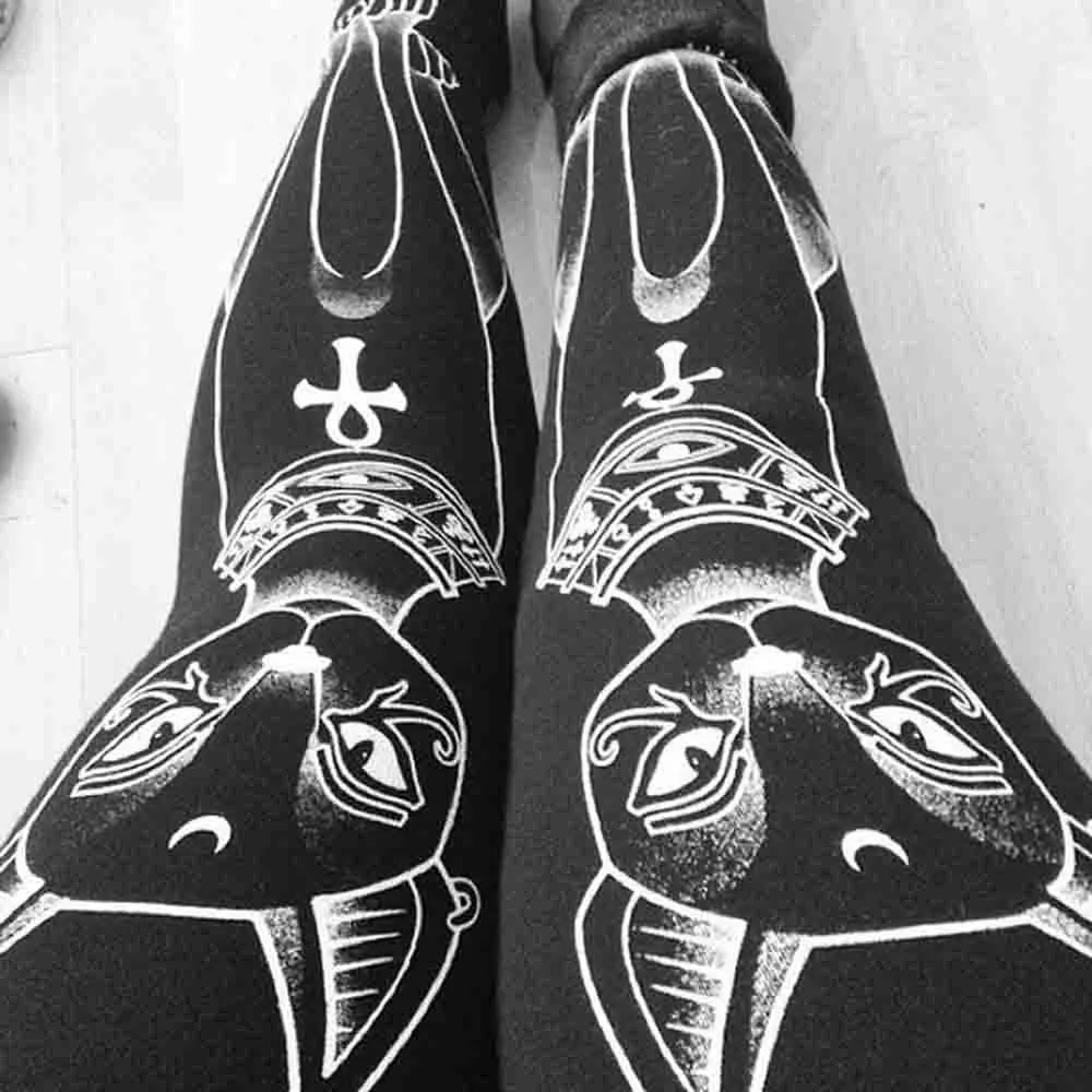 Женские леггинсы размера плюс египетская печать Кот хиппи готика обтягивающие повседневные леггинсы брюки тонкие упражнения обтягивающие леггинсы лосины# JY