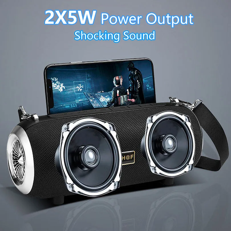 Portable Bluetooth Speaker Wireless Loudspeaker Bass Subwoofer FM Radio TF USB MP3 Music Column Bluetooth Speakers For Phone PC