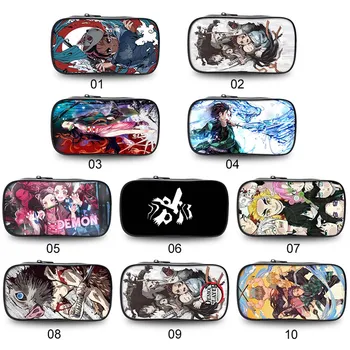 

Anime Demon Slayer: Kimetsu No Yaiba Pencil Case Multi-Functional Large Capacity Zipper Students PencilBag Wallet Storage Bag
