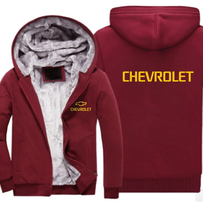 Бренд автомобиля Chevrolet, желтые логотипы, зимние мужские толстовки на молнии, куртки, удобные пальто, модный принт, мужские утепленные толстовки