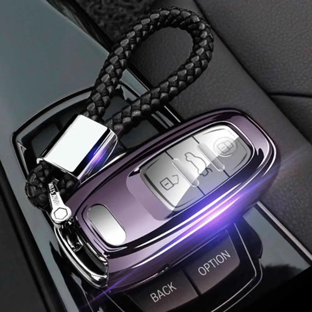 Option 6 Новинка полная защита ключей для стайлинга автомобилей чехол для Audi A6L A4L Q5 Q7 A2 A3 A4 A5 A6 S4 S5 S7 B6 B7 смарт-ключ оболочки аксессуары - Название цвета: Option 6