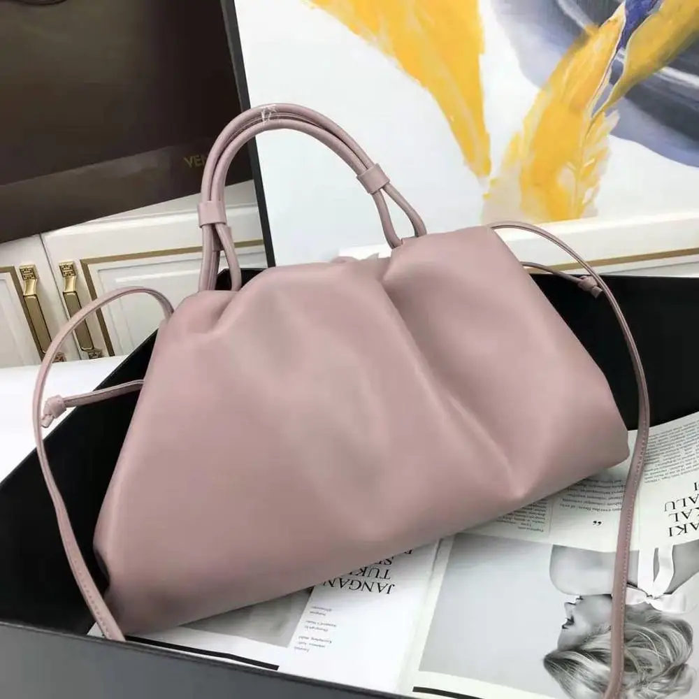 Pink Модный известный роскошный бренд стильные клатчи женские Сумки Большая вместительность pou ch Cloud Сумка Сумочка натуральная кожа дневной клатч - Цвет: Pink