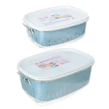 Saim Еда хранения Контейнер-холодильник ящик для хранения овощей Пластик двойной слой стока прозрачный кухонный пищевой контейнер