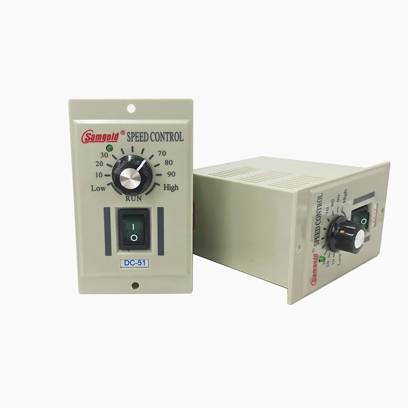 AC110V input DC governor permanent magnet brush motor controller output 24V36V60V 90V DC-51 can be connected to emergency stop