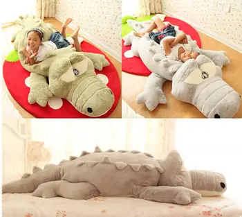 

New Big Plush Crocodile Stuffed Animal Plush Soft Toy Cushion Pillow Cute Plush Toys For Children Holiday Gift Plush Toys