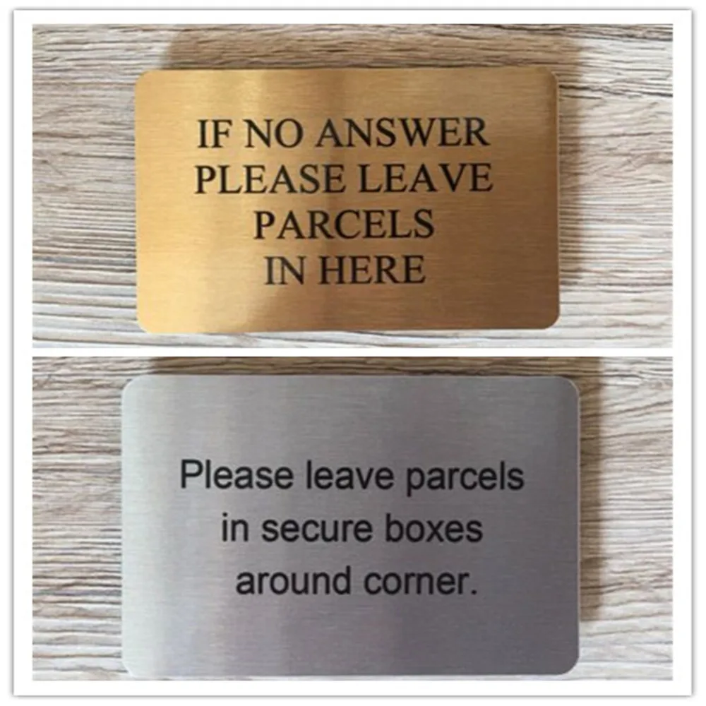 Aluminum-plastic Composite Board ADD TEXT TO BLANK PVC HOUSE OFFICE DOOR SIGN Silver White Gold 14x14cm | Обустройство дома