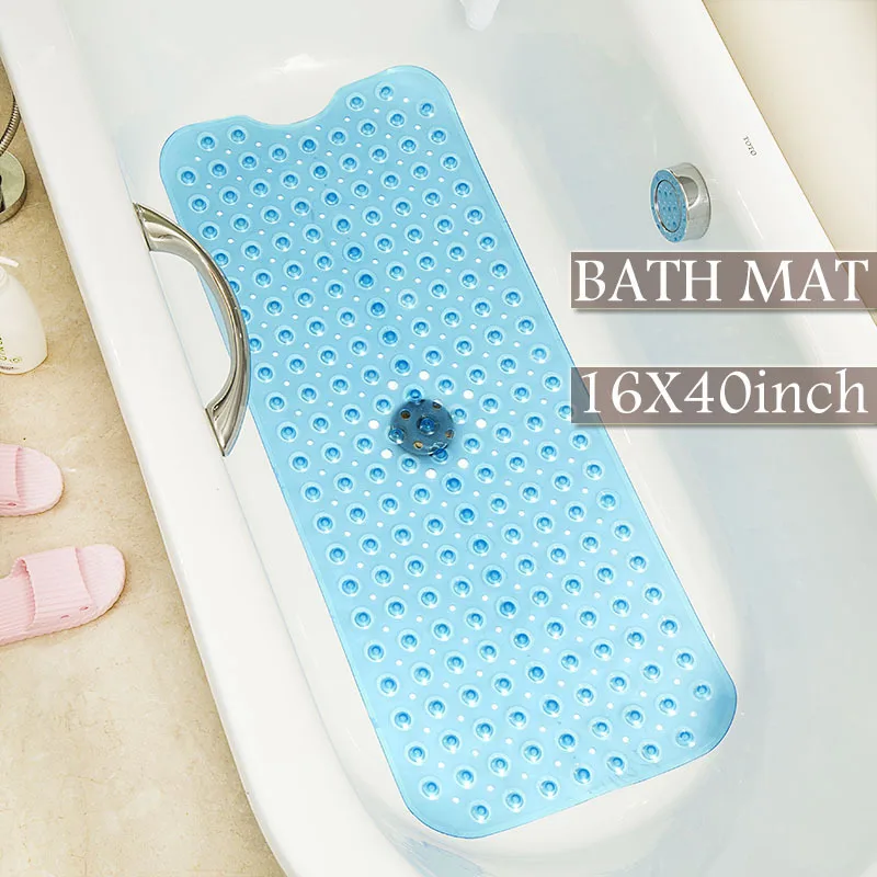 

Anti-Skid 16x40inch Extra Long Bath Mat for Bathtub Safety Shower Mats Non-Slip Bathroom Carpet