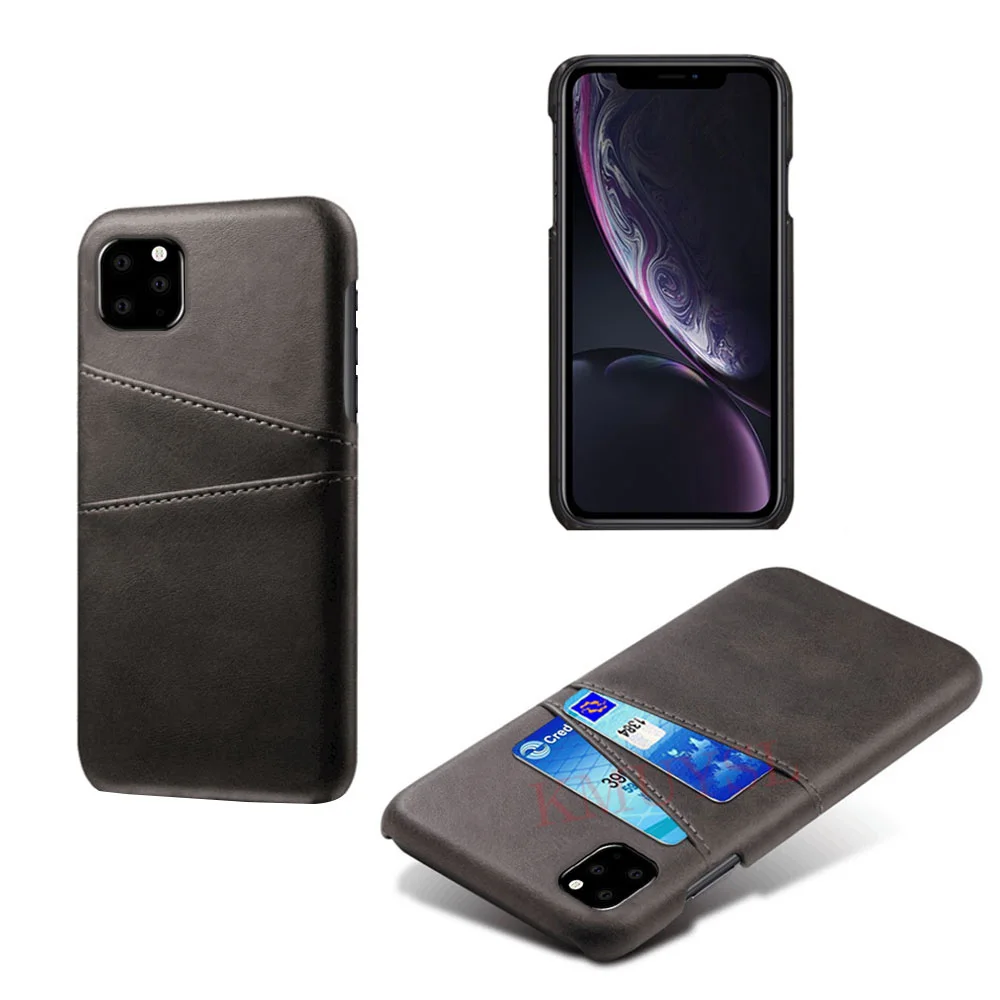 Роскошный кожаный чехол-держатель для карт для iPhone 11 Pro новейший чехол противоударное покрытие для iPhone XI Max ультра тонкий кошелек Coque