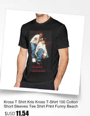 Футболка Kross, футболка Kris Kross, 100 хлопок, короткий рукав, футболка, принт, забавная, Пляжная, мужская, плюс размер, футболка