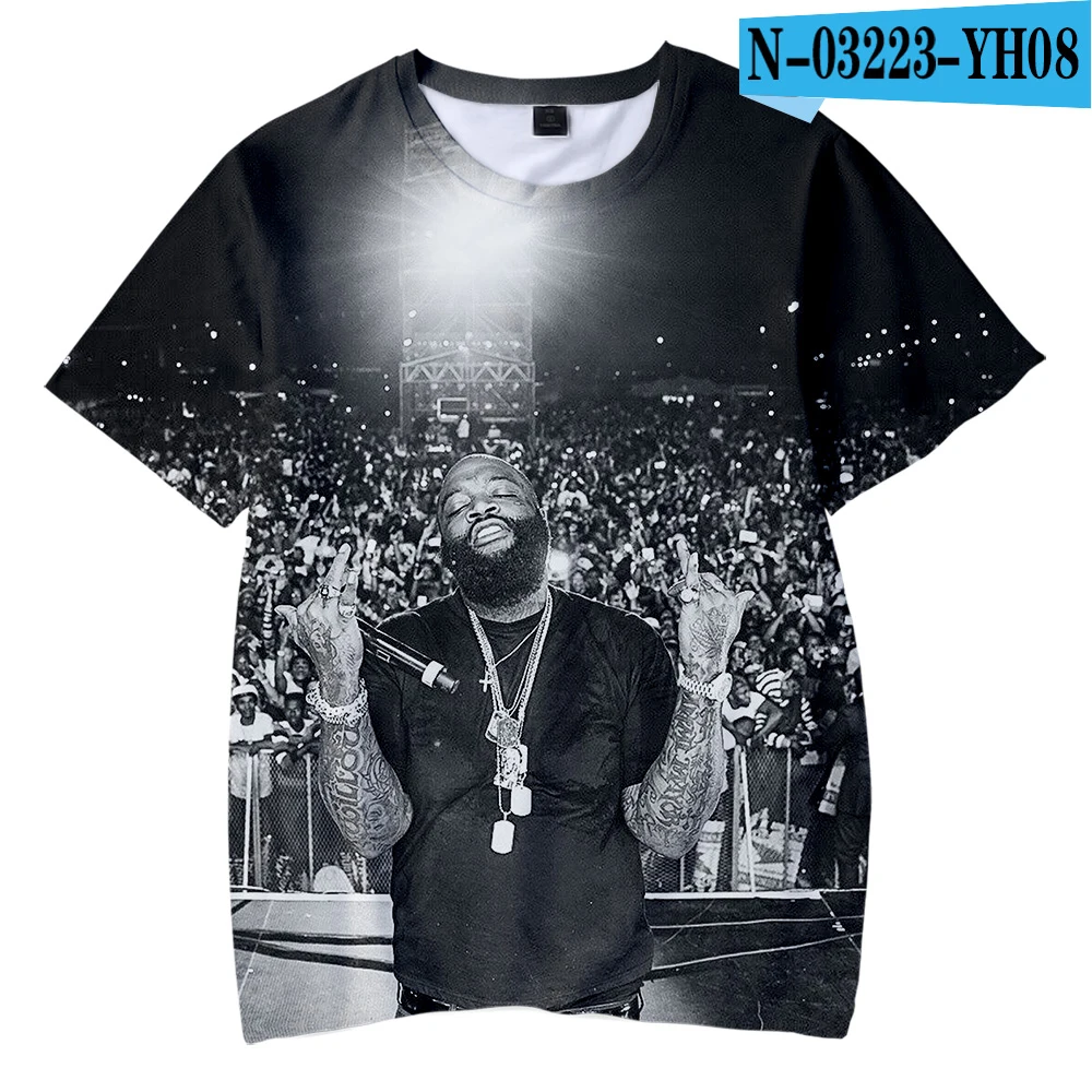 Rick Ross/Детские футболки с 3D принтом; модная летняя футболка с короткими рукавами; Лидер продаж года; детская повседневная Уличная одежда - Цвет: Лаванда