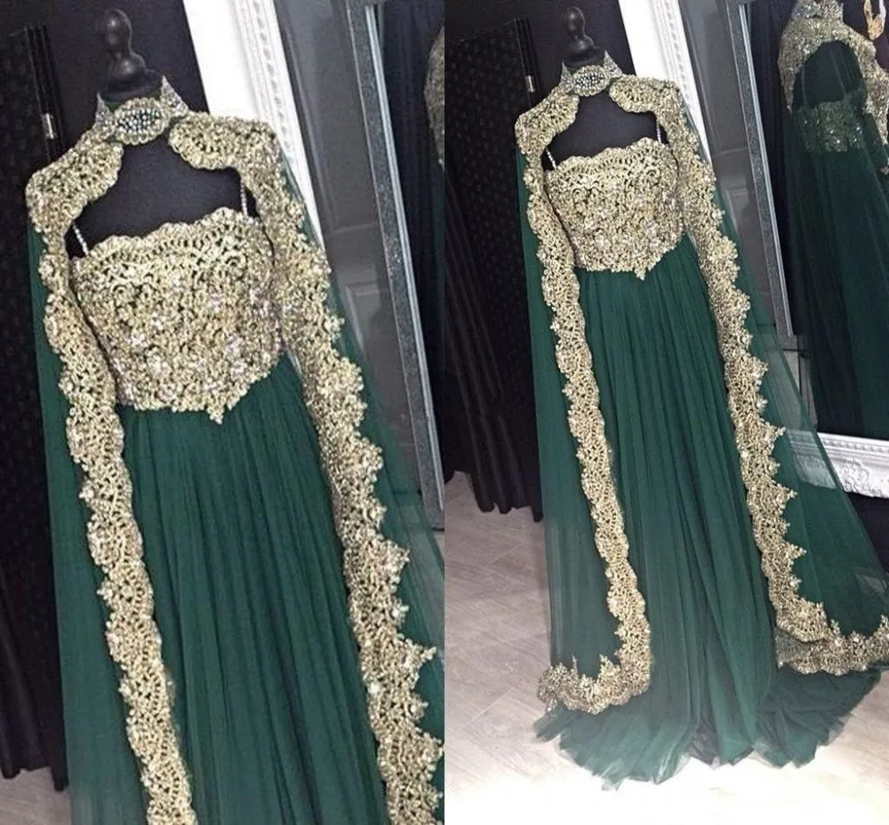 Женское вечернее платье в арабском стиле с зеленой аппликацией, vestido de madrinha, платья для матери невесты