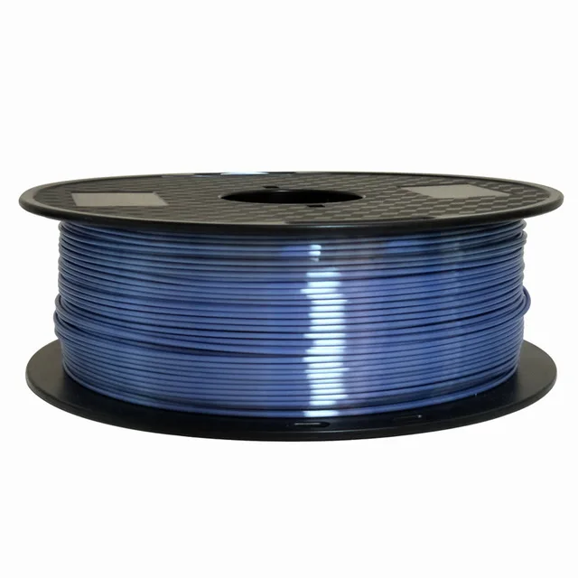 Silk silver blue Шелковая нить PLA 1,75 мм 1 кг нить для 3d принтера шелковистая блестящая 3d-ручка материалы для печати Блестящий металлический металлик как на ощупь PLA - Цвет: Silk silver blue