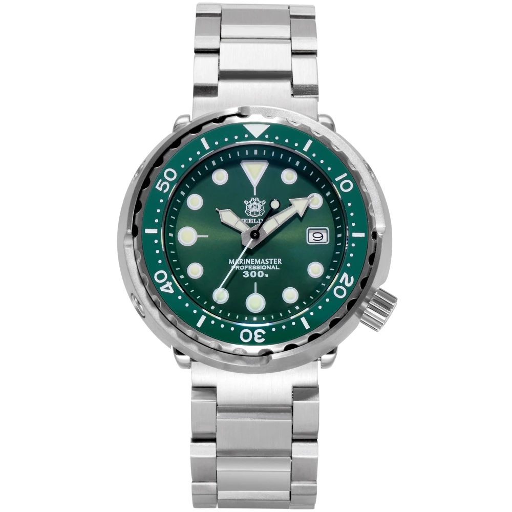 

Green Color Stainless Steel Automatic Watch Men Tuna Dive Watch 300M Water Resistant Ceramics bezel Sapphire glass