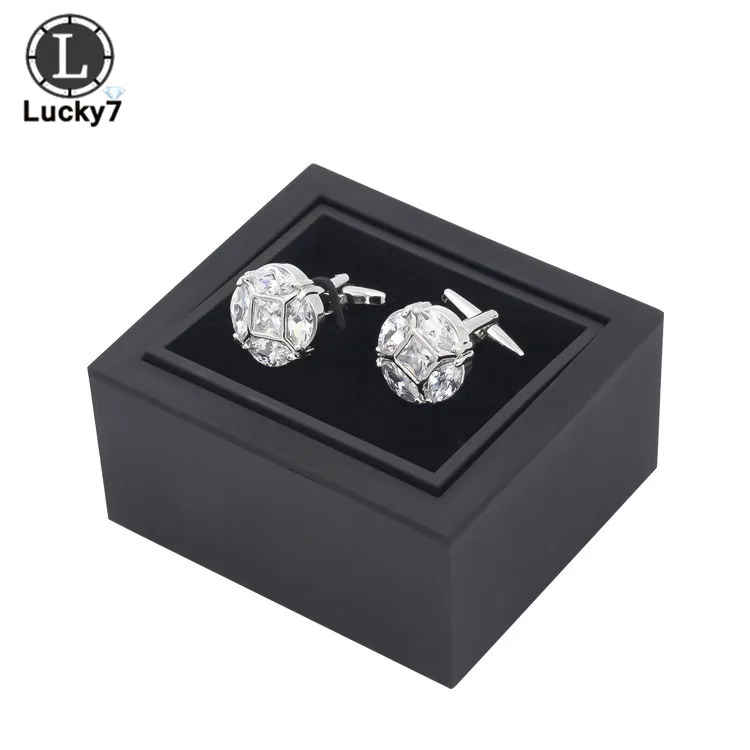 

10pcs/lot Black Plastic 360 Degrees Cufflinks Box Men Shirt Cufflinks Carrying Case Cuff Link Flip Cover Organizer Boxes