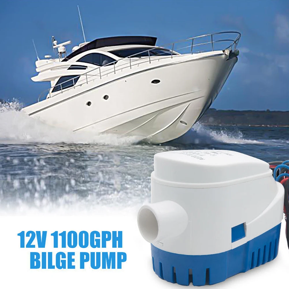 Автоматический 12 V/24 V 1100GPH откачивающий насос подводный водяной насос с поплавковый выключатель