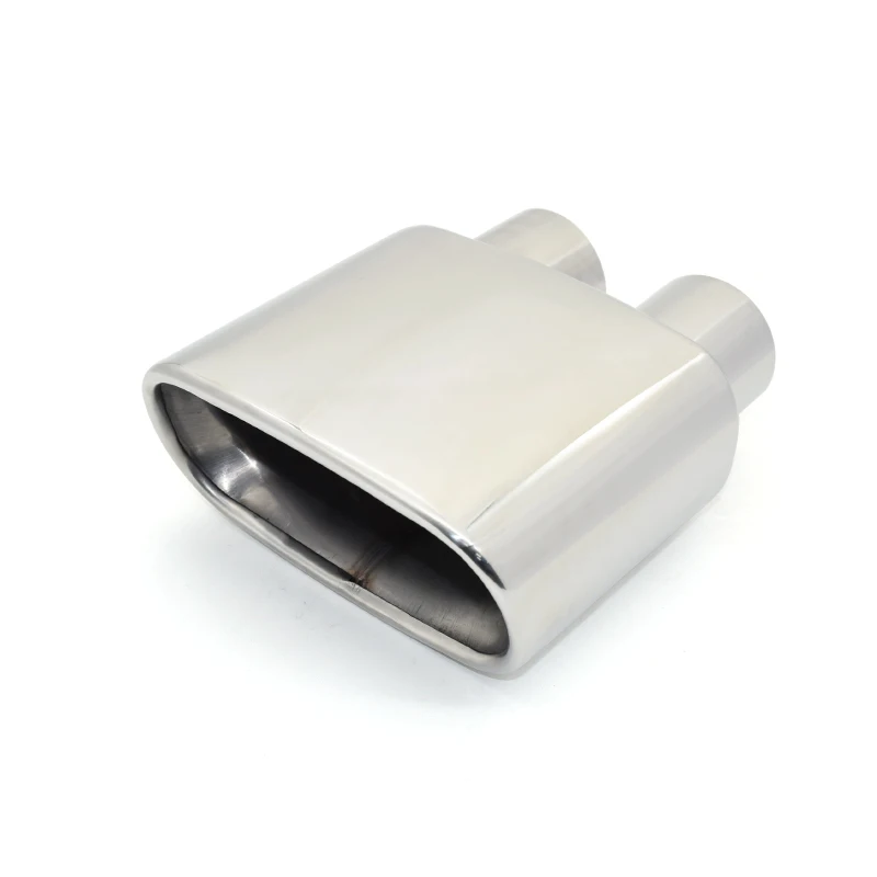 1 PCS Double Inner Car Exhaust Tips Universal Exhaust Pipe Stainless Steel Muffler Tips For BMW Old X5 Tailpipe