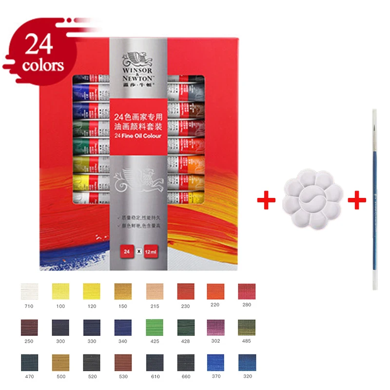 Winsor&newton 12/18/24 Colors Professional Oil Paint Pigment Set