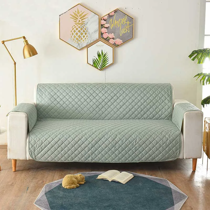light green Водонепроницаемый диван Settee Slipcover Реверсивный мебельный защитный чехол коврик для домашнего животного кошки кресло шезлонг матрас для собак - Цвет: light green