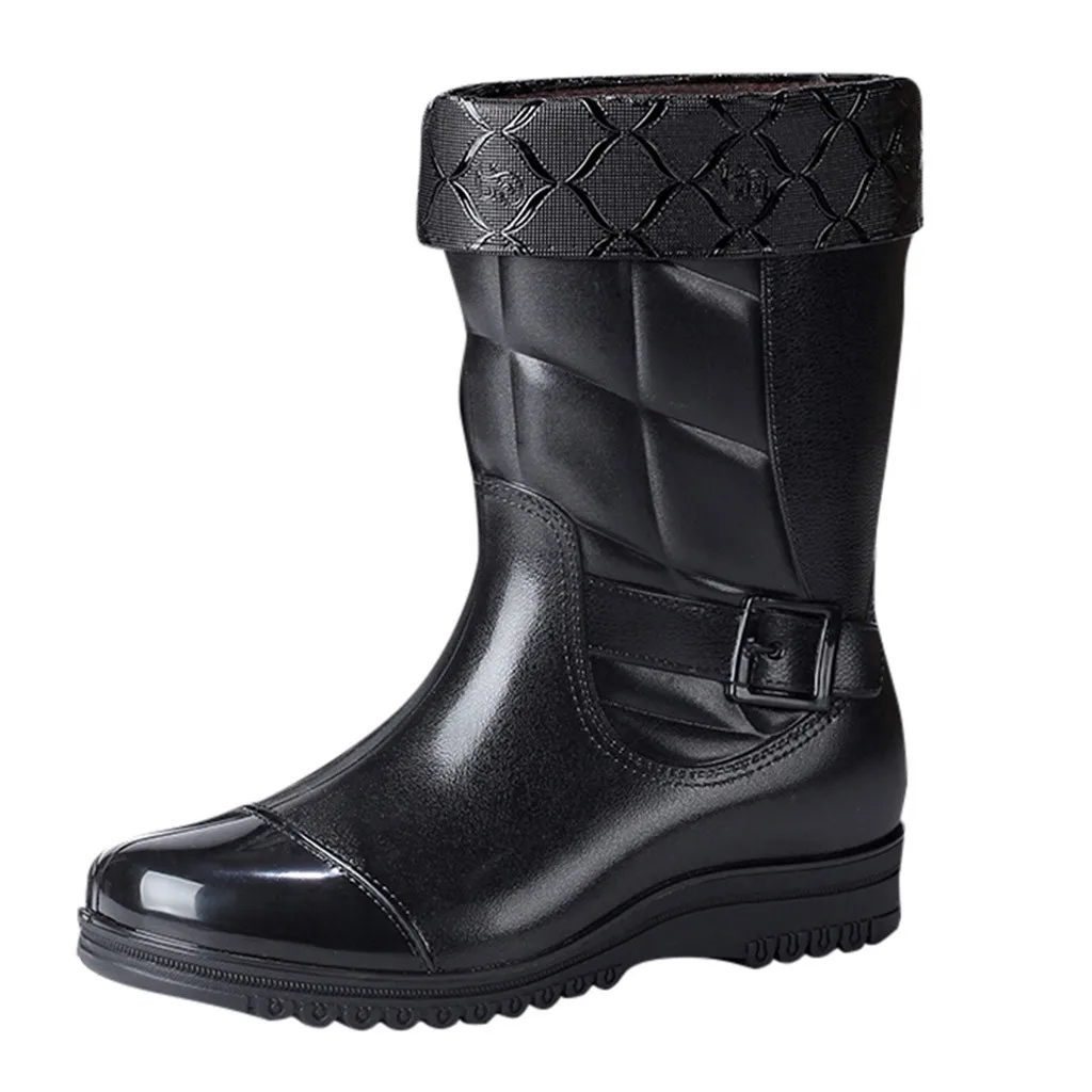 SAGACE Bumpy/ дизайн; модные повседневные мужские теплые Нескользящие непромокаемые сапоги; водонепроницаемая обувь; однотонная шикарная модная обувь