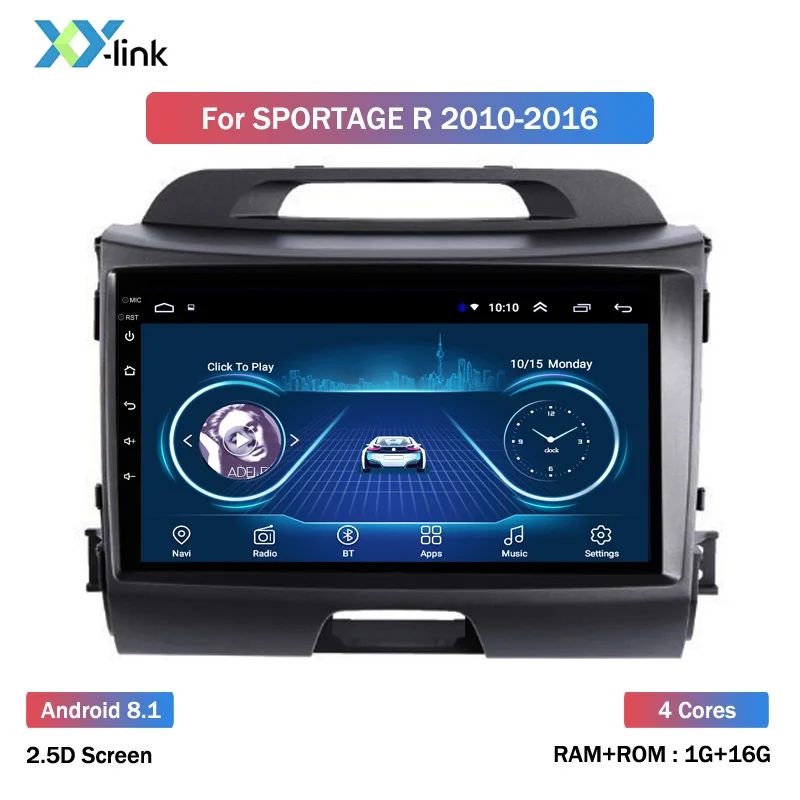 4 CORES 1G RAM Автомагнитола мультимедиа no 2 din android 8,1 Sportage 3 4 2010- видео плеер навигация gps для KIA Sportage 1 2 sedan - Цвет: 4 CORES 1G RAM