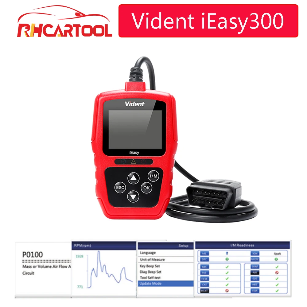 Vident iEasy300 EOBD OBD2 сканер автомобильный диагностический сканирующий инструмент escaner считыватель кодов неисправностей автоматический сканер кодов