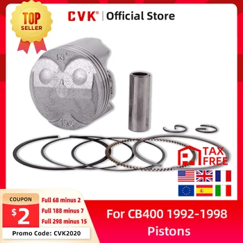 

CVK Engine Part Piston Rings Set STD 55MM +25+50+75 Cylinder Bore Size For Honda CB400 1992-1998 VFR400 NC30 CB400SF NC31