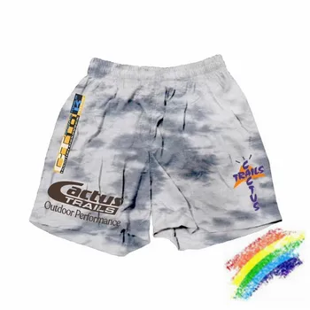 Tie-dye Трэвиса Скотта кактуса Джек беговые тропы шорты для мужчин и женщин мужчин летний Стиль кактус Джек breechcloth Tie-dye Трэвиса Скотта кактуса Джек беговые тропы шорты для мужчин и женщин мужчин летний Стиль кактус Джек breechcloth