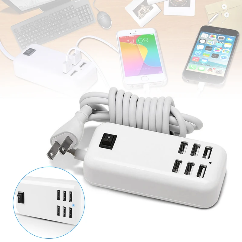 4/6 портов несколько настенных USB зарядное устройство для путешествий планшет зарядка смарт-адаптер ПР