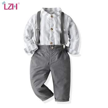 

LZH 2020 Autumn Boys Clothes Suit Fashion Striped Long-Sleeved Shirts Trousers Kids Clothing Winter Children Costume 1-6 Years