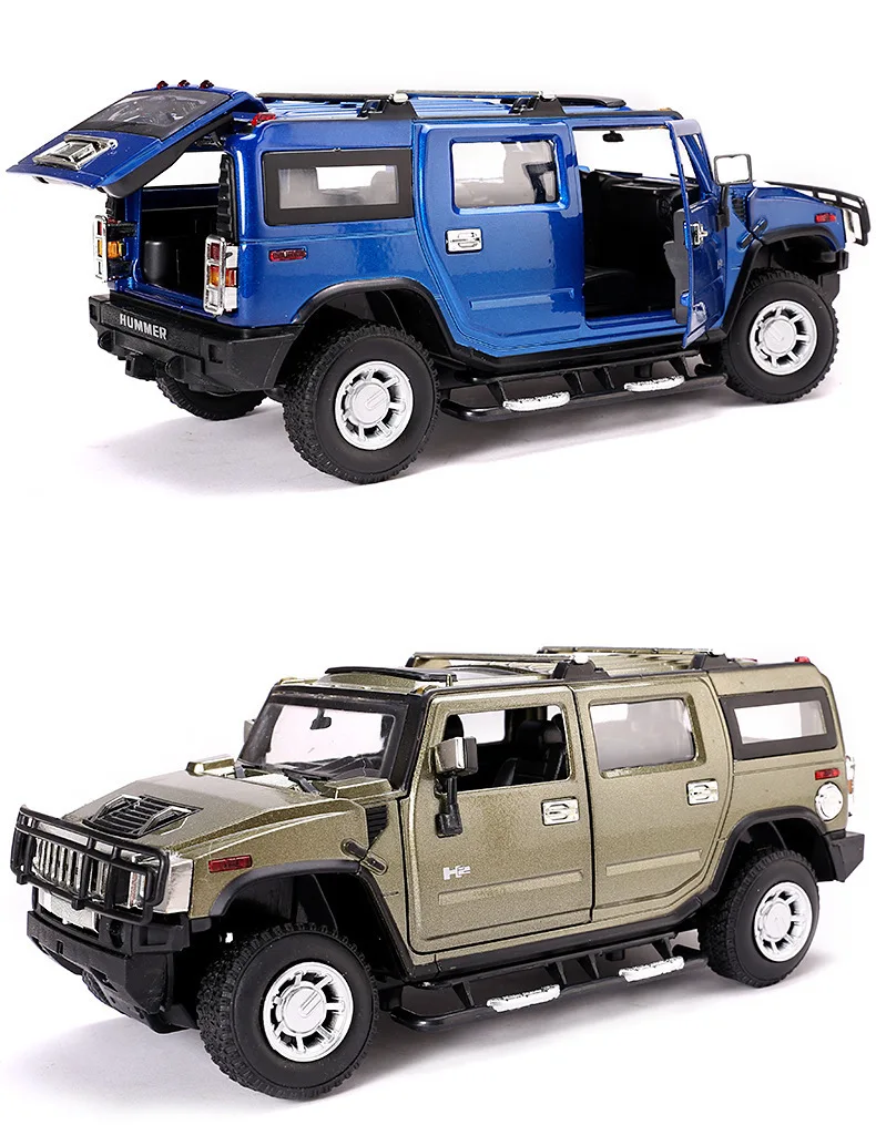 1:24 Hummer H2 сплав модели автомобили из литого металла игрушки для детей Brinquedos Juguetes Oyuncak дропшиппинг hotwheeling