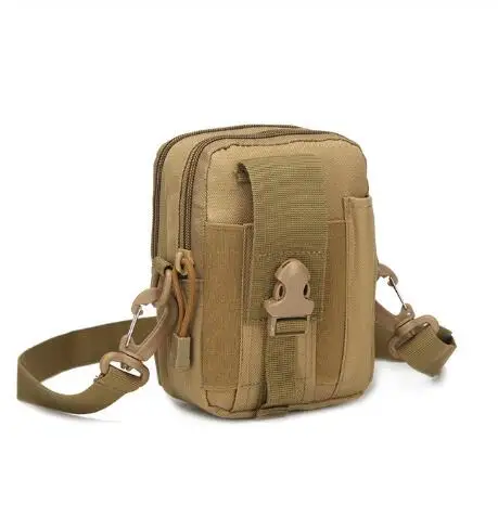 khaki Мужская тактическая Сумка Molle, поясная сумка, маленький карман, военная сумка для бега, походные сумки, кошелек для мобильного телефона, инструмент для путешествий - Цвет: khaki