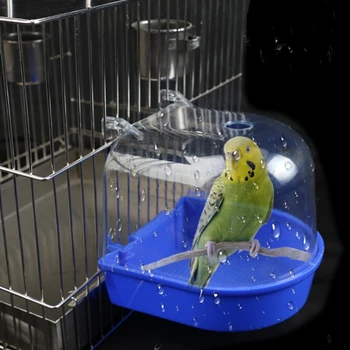Transparent Bird Bath Box Parrot Bathing Cage Accessory Small Birds Bath Water Box For Cage Parakeet.jpg