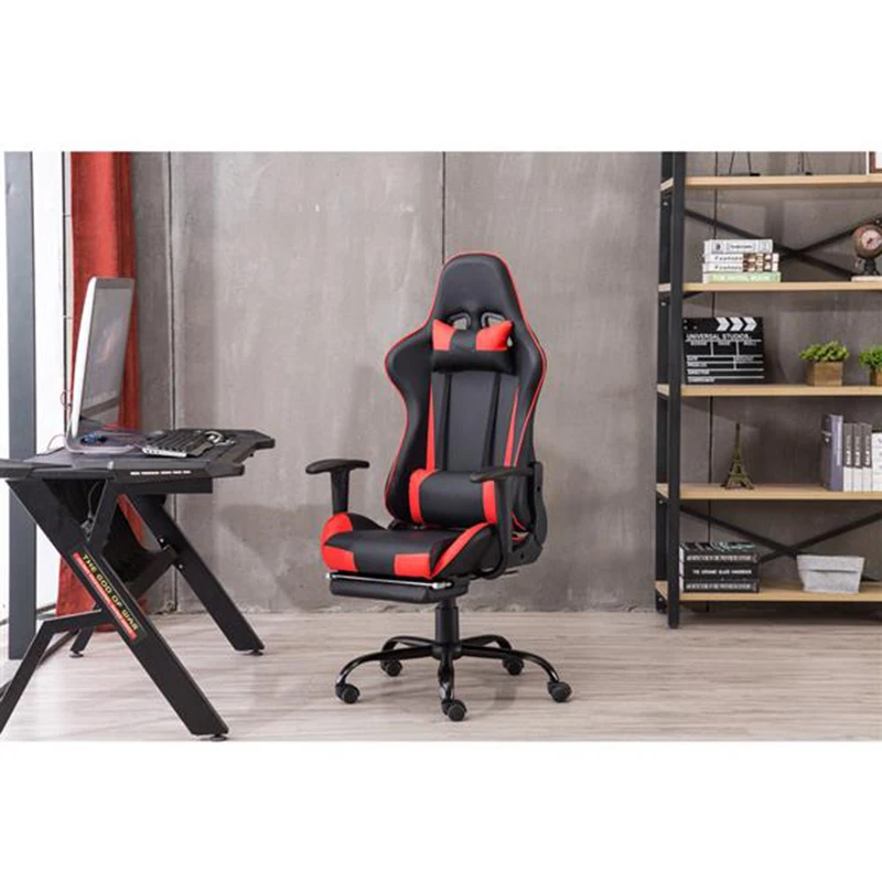 Office Chair Racing Chair Reclining Rotatable LOL Gaming Chair PU Leather Seat Office Armchair with Footrest