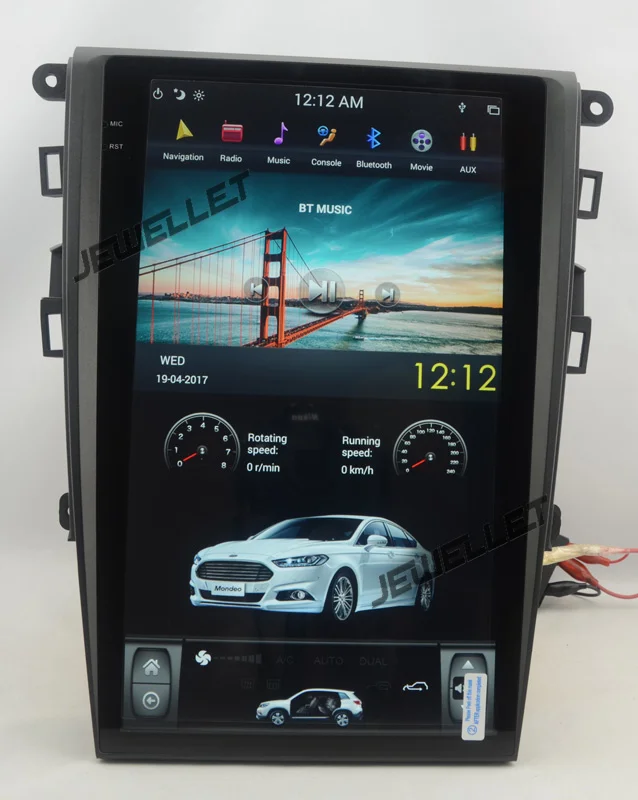 13," tesla стиль вертикальный экран android 8,1 шесть ядер автомобиля gps Радио Навигация для ford Mondeo
